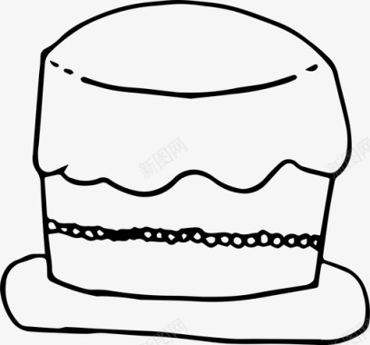 手绘蛋糕蛋糕糖果图标图标