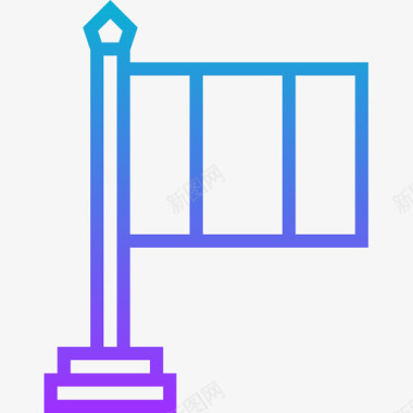 国旗法国符号3渐变图标图标