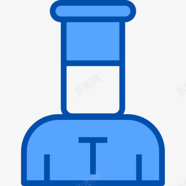 厨师食物120蓝色图标图标