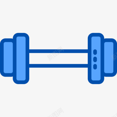 蓝色框框哑铃生活方式3蓝色图标图标