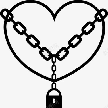 心在锁链里锁着的心心图标图标