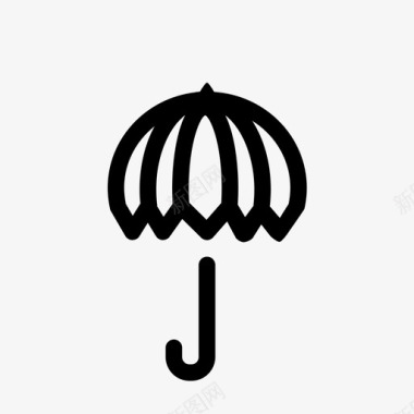 踏青节素材伞雨季节图标图标