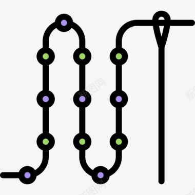 雕花工艺缝纫工艺3颜色图标图标