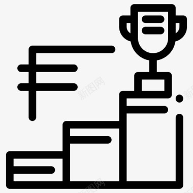 企业文化激励成就奖品奖杯图标图标