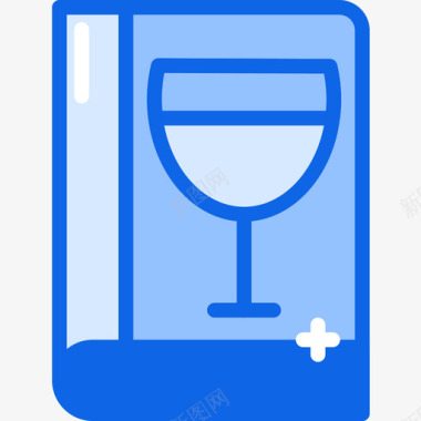 葡萄酒菜单餐厅61蓝色图标图标