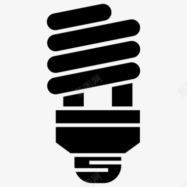 节能荧光灯泡能源节能器图标图标