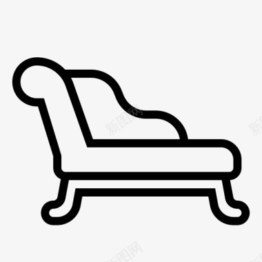 家居生活背景躺椅休息室躺椅家具图标图标