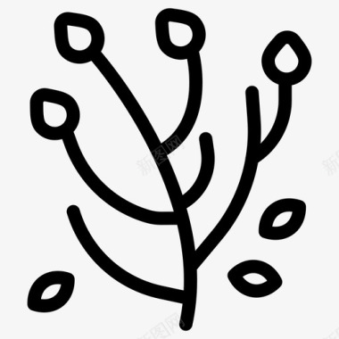 枝银莲花花植物图标图标