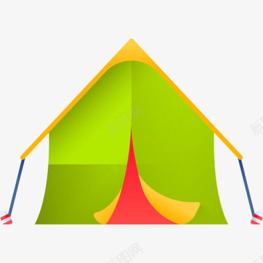 帐篷旅行143彩色图标图标