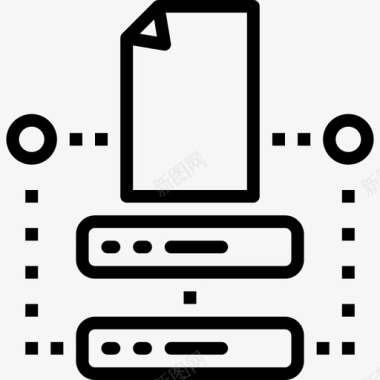 数据上升图标数据库网络托管40线性图标图标
