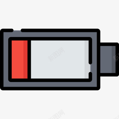 低风险电池电量低摄像头接口16线性颜色图标图标