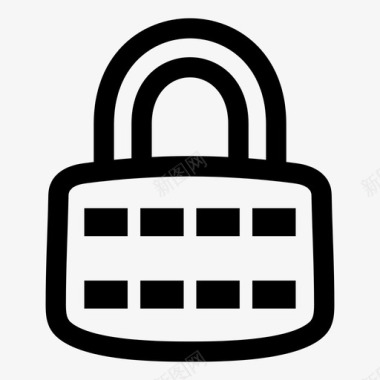 公共标识安全锁保证保护图标图标