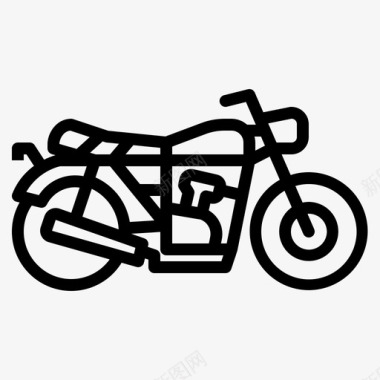 复古摩托车摩托车手车辆图标图标