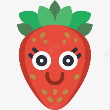 草莓芒奇康斯3号扁平图标图标