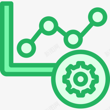 绿色的缘分折线图分析8线绿色图标图标