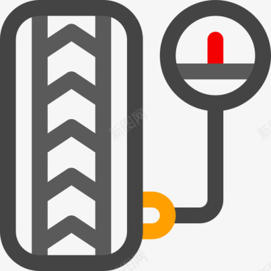 压力压力车库23线颜色图标图标