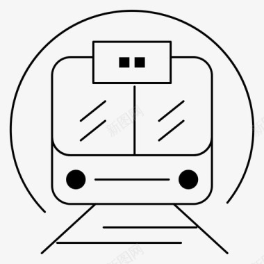 网络交通速度公共高速列车图标图标