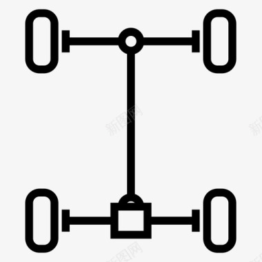 汽车零件车轴底盘转向器图标图标