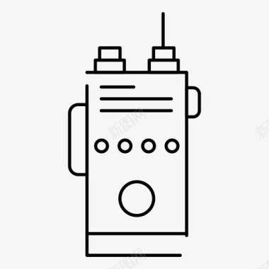 收音广播对讲机野营通讯图标图标