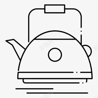 茶野营水壶图标图标