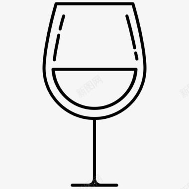 酒杯饮料白葡萄酒图标图标