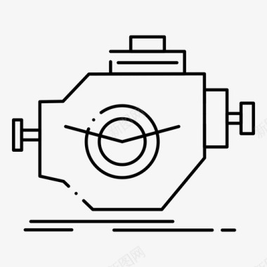 V6DP发动机工业机器图标图标