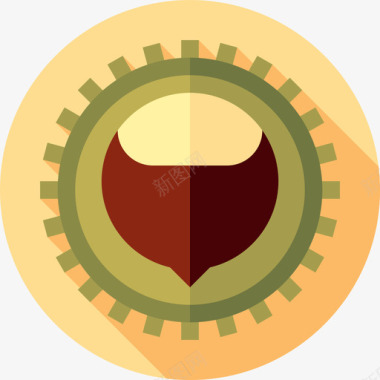 秋季护肤品栗色秋季68平坦图标图标