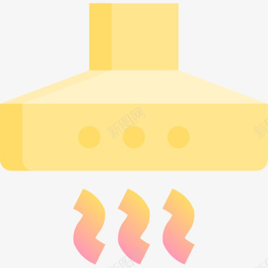 提取器烹饪55黄色图标图标