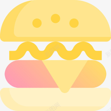 汉堡烧烤13黄色图标图标