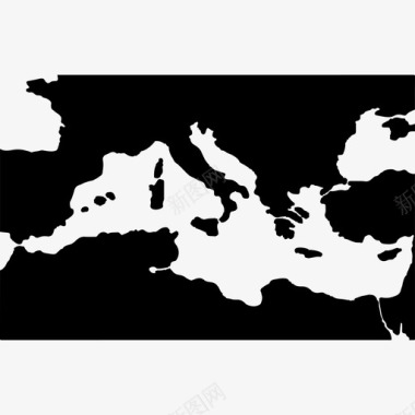 地中海非洲欧洲图标图标