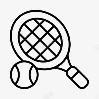 网球运动健身图标图标
