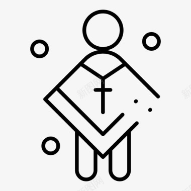 基督教徒教会男性图标图标
