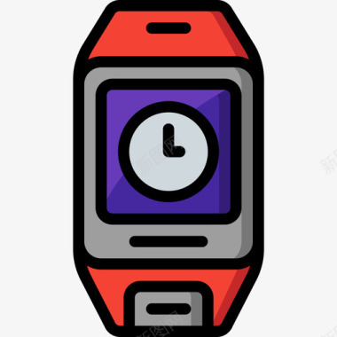 4K图标智能手表智能手表4线性颜色图标图标