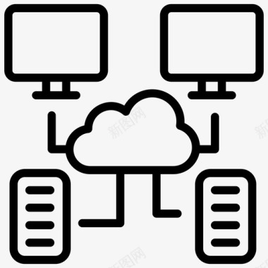 云计算机微云计算机连接云连接云技术图标图标