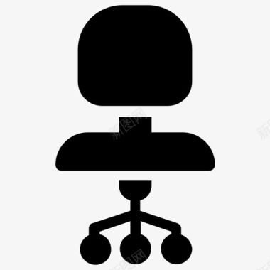 坐办公椅家具旋转椅图标图标