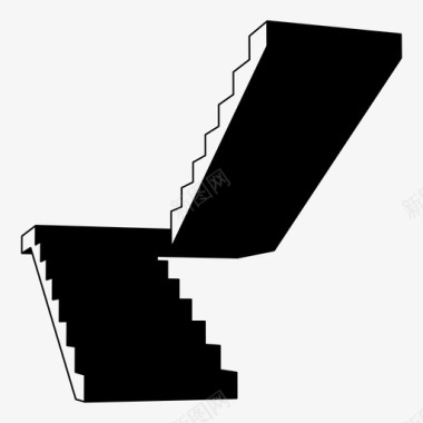 爬楼梯楼梯图标图标