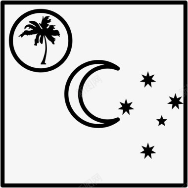 科科斯基林群岛国旗国家世界图标图标