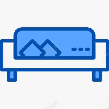 沙发生活方式3蓝色图标图标