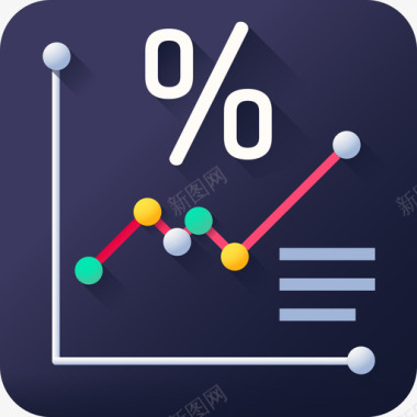 增长曲线图折线图营销增长11颜色图标图标