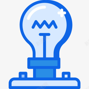 素材82灯泡科学82蓝色图标图标