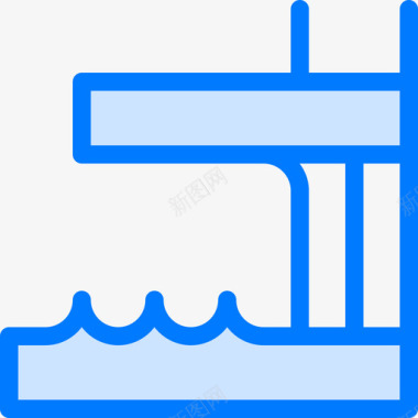 蓝色桌子跳板游泳6蓝色图标图标