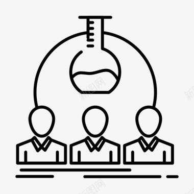 科学家实验室实验人图标图标