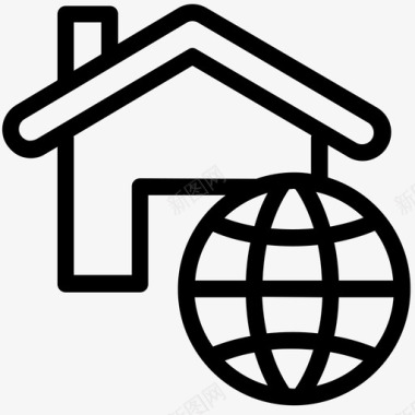 全球房地产建筑公司图标图标