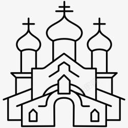 教会圣地基督教会建筑基督教图标高清图片