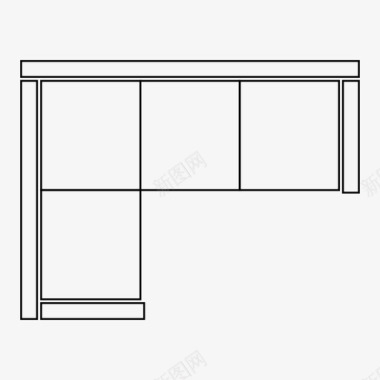 俯视观察沙发家具客厅图标图标