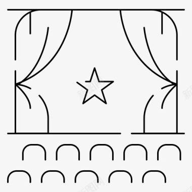 水上表演电影首映表演图标图标