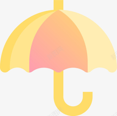 雨伞秋天31号黄色图标图标