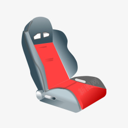 红色的卡通车座椅素材