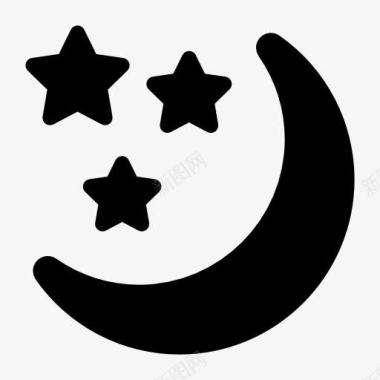七夕月亮星星月亮符号图标图标