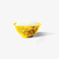 金碗米饭素材